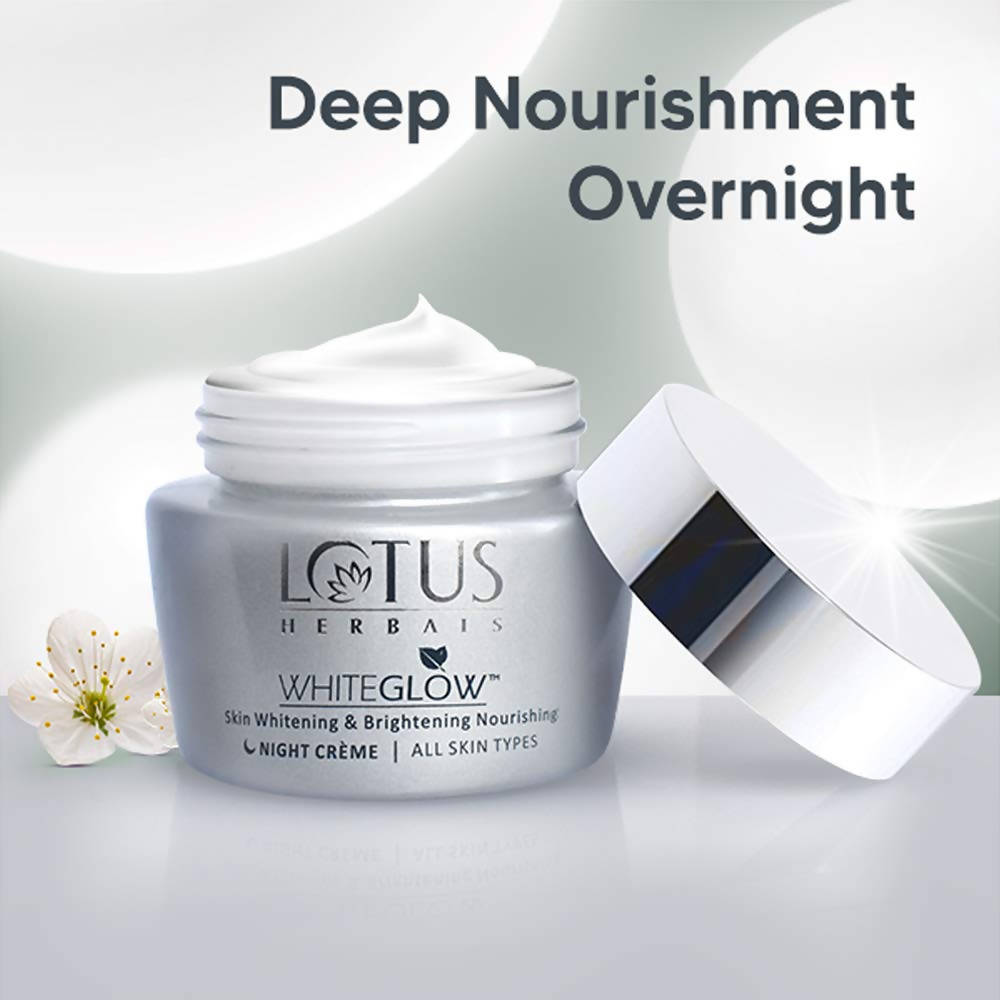 Lotus Herbals Whiteglow Skin Whitening & Brightening Nourishing Night Creme | Grocsy