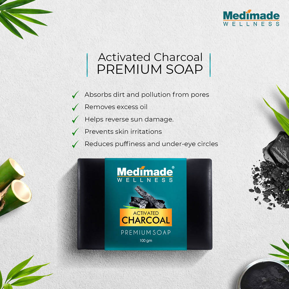 Medimade Wellness Activated Charcoal Premium Soap | Grocsy