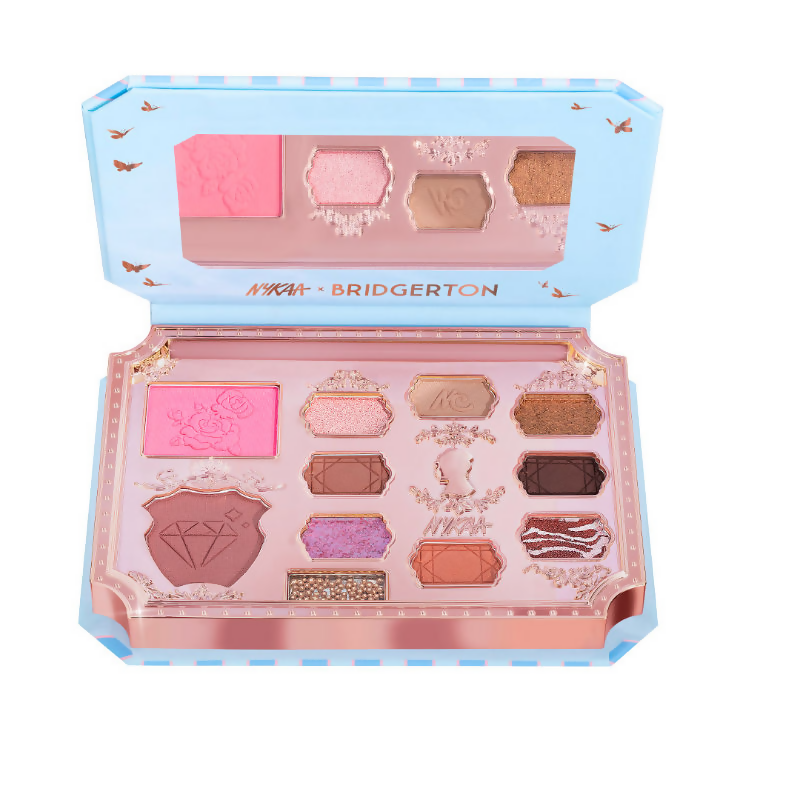 Nykaa Cosmetics X Bridgerton Face & Eye Multi-Texture Eyeshadow Blush & Contour Palette | Grocsy