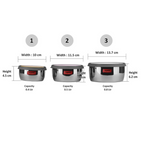 Sumeet Stainless Steel Modena Food Storage Airtight & Leak Proof Containers | Grocsy