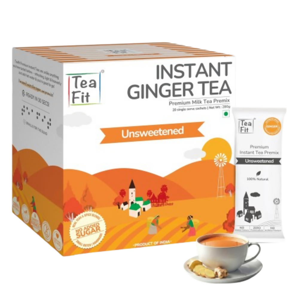 TeaFit No Sugar Instant Ginger Tea Premix | Grocsy