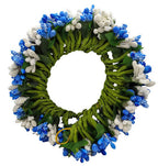 Blue & White Pollens Bridal Hair Gajra | Grocsy