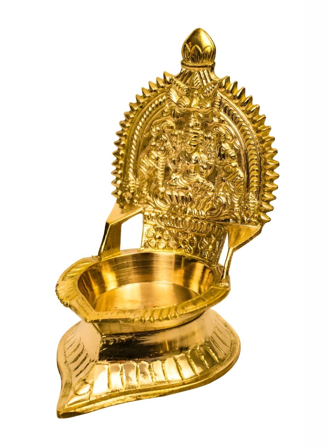 Spillbox Gold-Toned Brass Kamachi Diya Pooja Essential | Grocsy