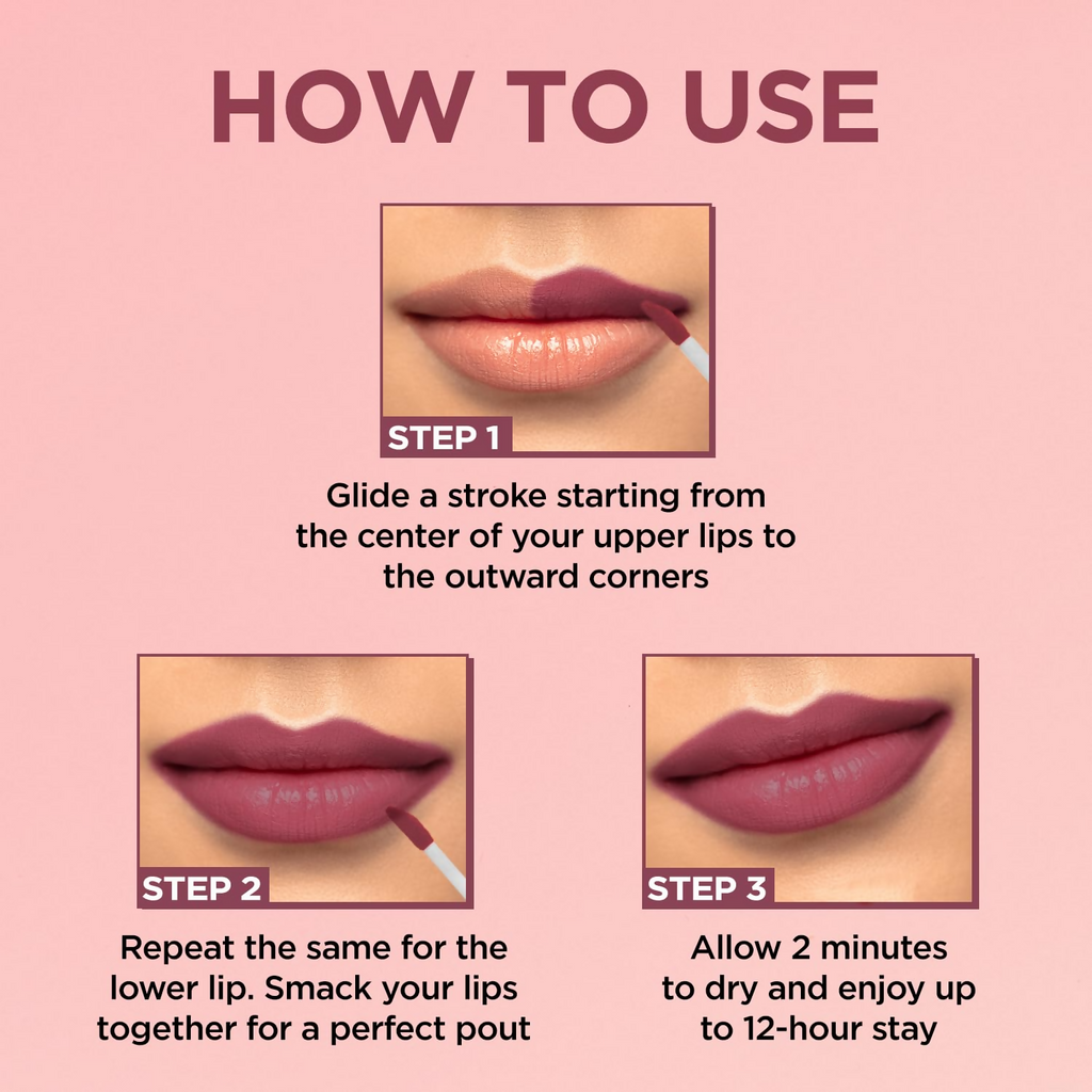 Enn Semi Matte Red Liquid Lipstick - Berry Vodka | Grocsy