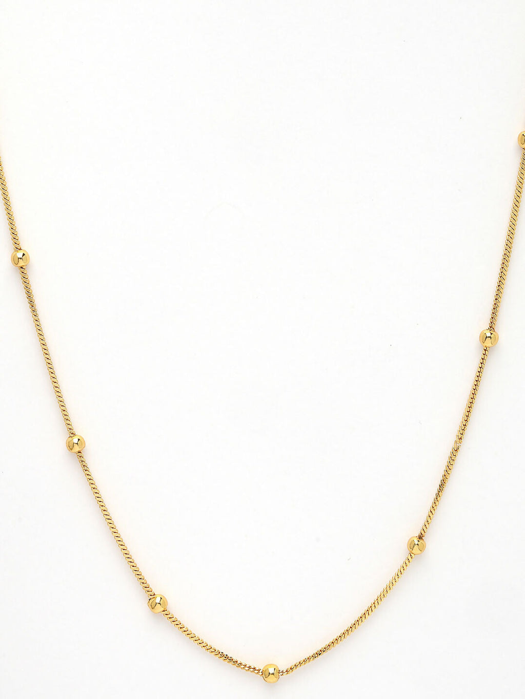 NVR Women's Gold-Polished Minimal Chain | Grocsy