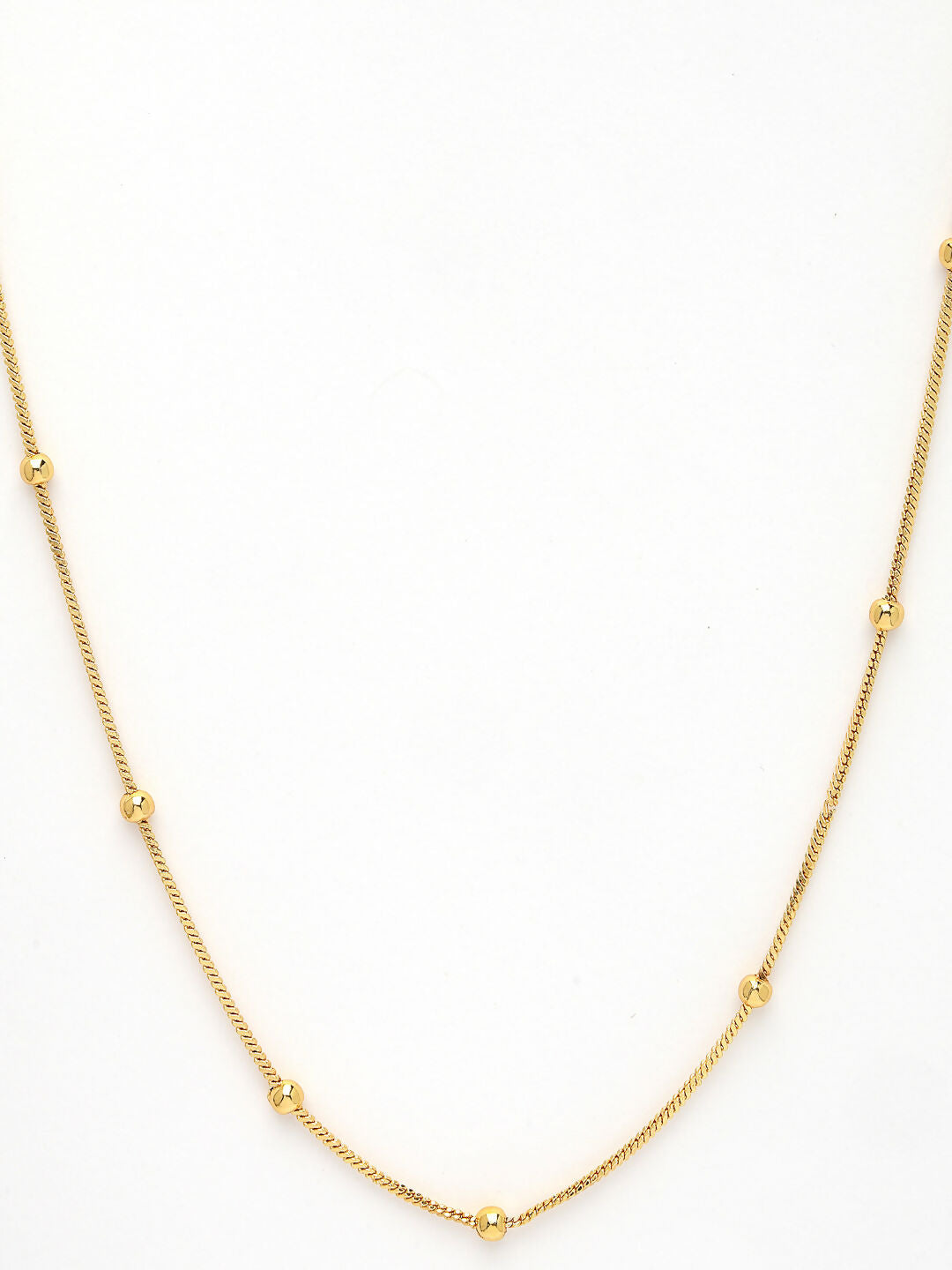 NVR Women's Gold-Polished Minimal Chain | Grocsy