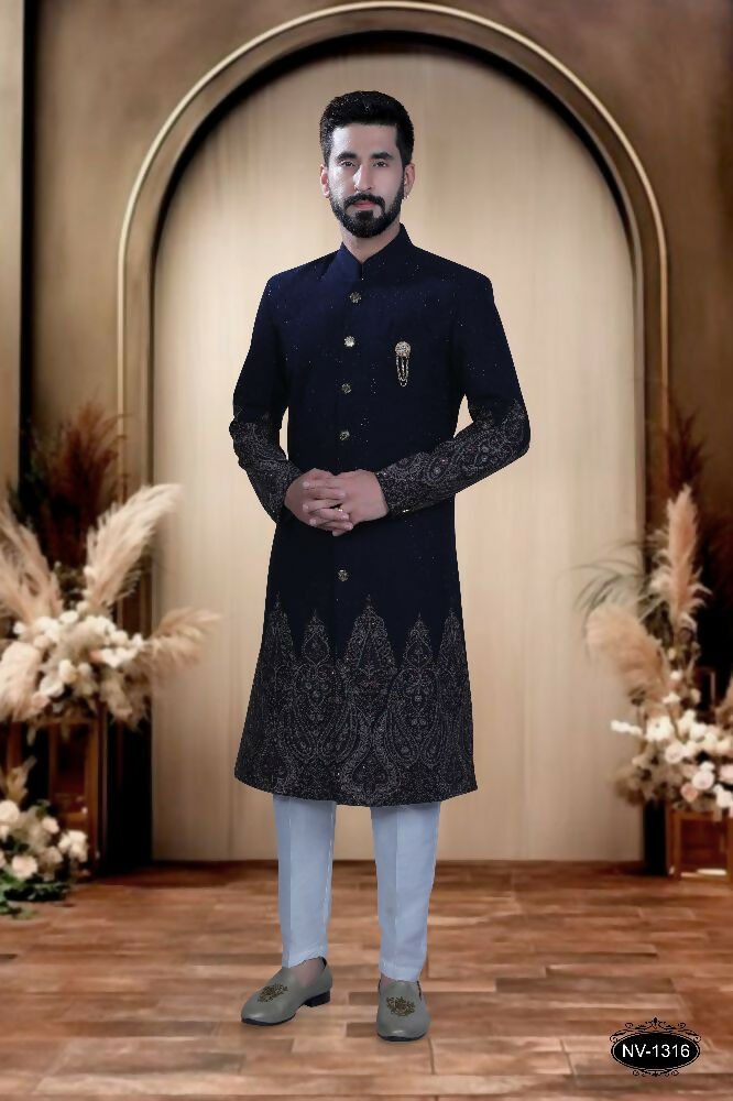 Joban Fashion Men's Blue TR Kurta with Pyjama | Grocsy