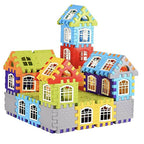 Kipa Multi Colored 72 Pcs Mega Jumbo Happy Home House Building Blocks with Attractive Windows and Smooth Rounded Edges - Building Blocks for Kids | Grocsy