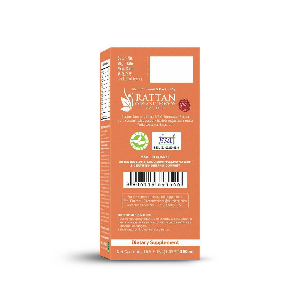 Nutriorg Seabuckthorn Juice | Grocsy