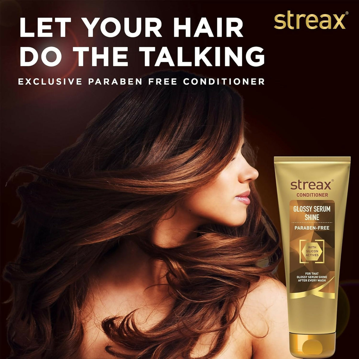 Streax Glossy Serum Shine Hair Conditioner For Dull & Dry Hair, With Silicon Actives for Shiny Hair & Frizz Control | Grocsy
