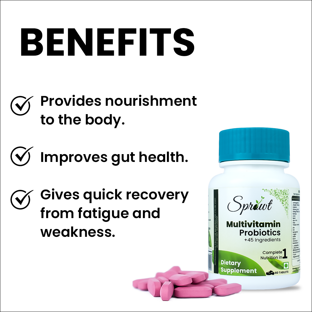 Sprowt Multivitamin With Probiotics Capsules | Grocsy