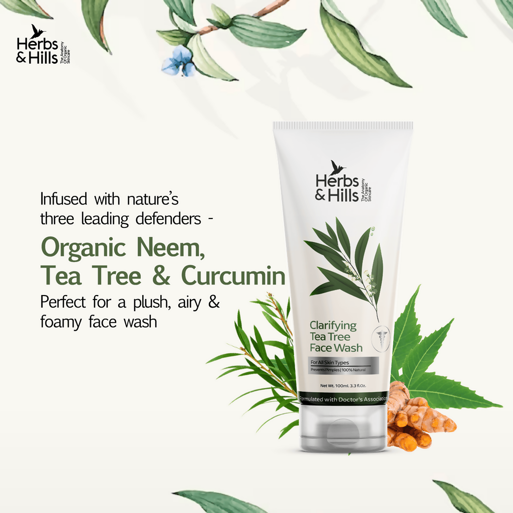 Herbs & Hills Clarifying Tea Tree Face Wash | Grocsy