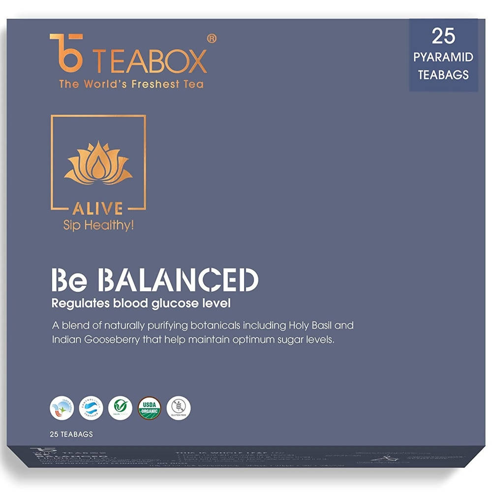 Teabox Be Balanced Herbal Tea Bags | Grocsy