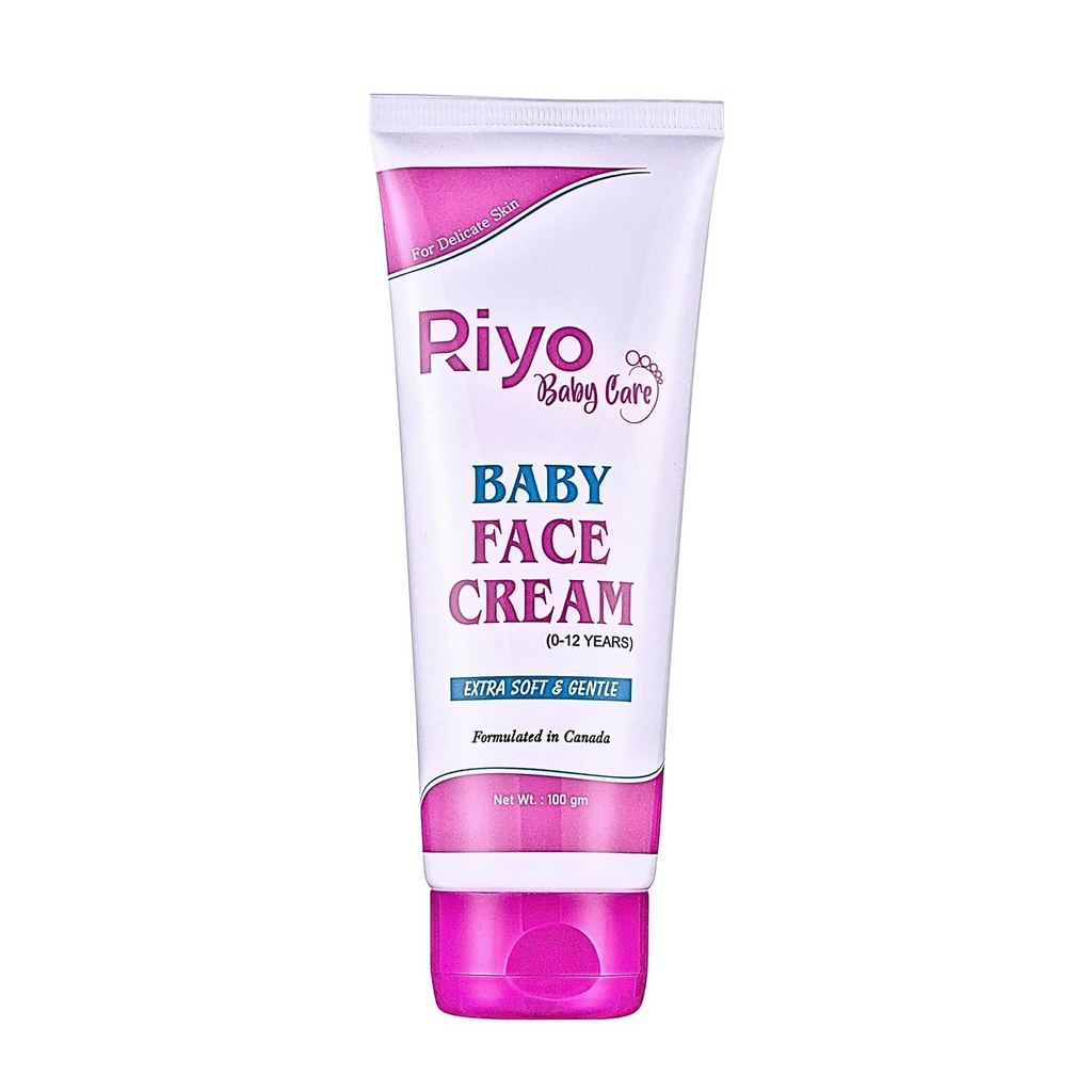 Riyo Herbs Baby Face Cream Rich in Vitamin E, Essential Oils, Turmeric | Grocsy