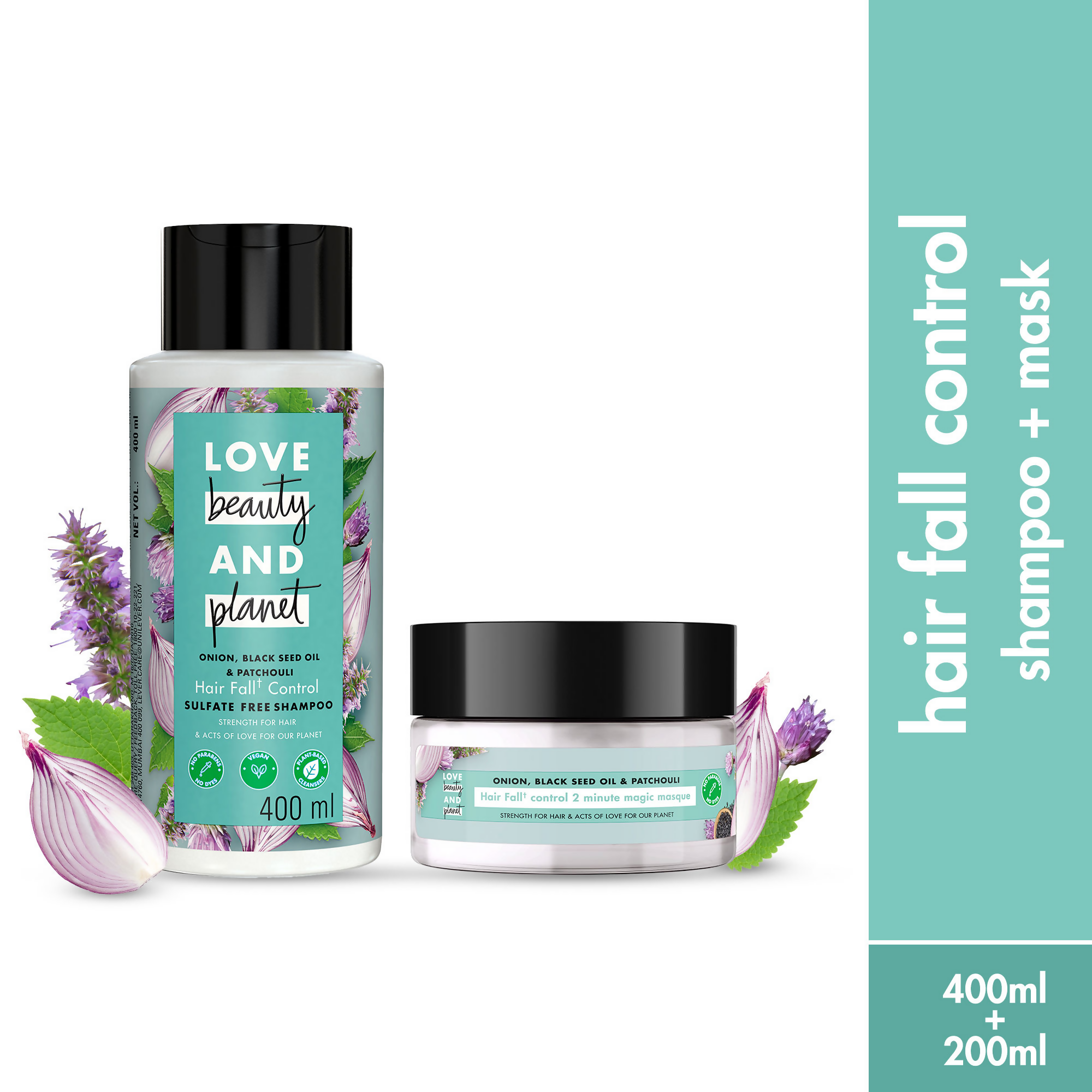 Love Beauty And Planet Onion Shampoo + Hair Mask Combo | Grocsy