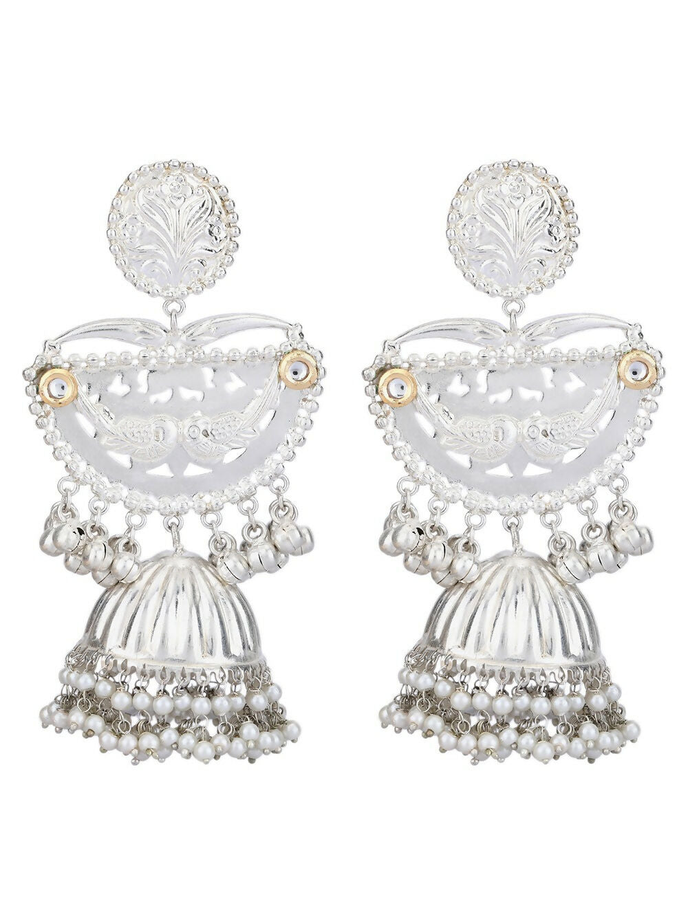 Joban Fashion Women Ghungroo Style Silver Tone Jhumka | Grocsy