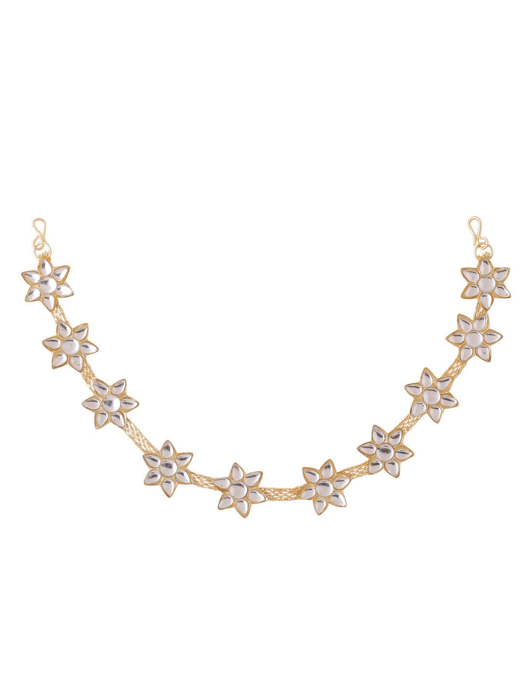 NVR Women's Gold-Polished Traditional Trending Matha Patti | Grocsy
