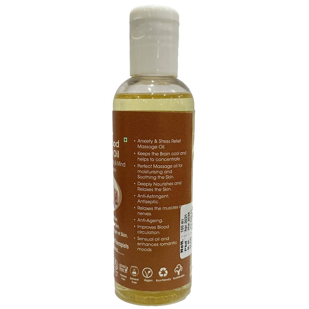 Teja Organics Sandalwood Massage Oil | Grocsy