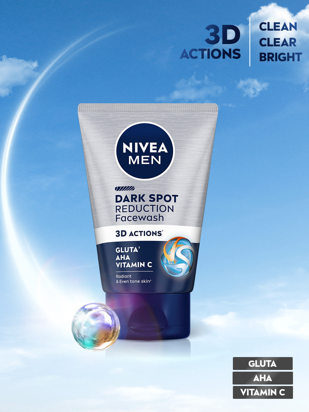 Nivea Dark Spot Reduction Men Face Wash | Grocsy