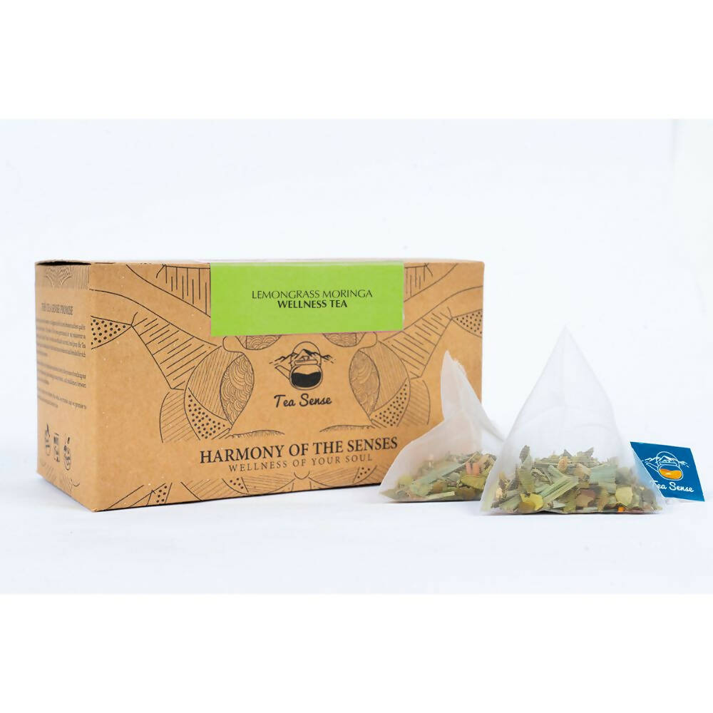 Tea Sense Lemongrass Moringa Tea Bags Box | Grocsy