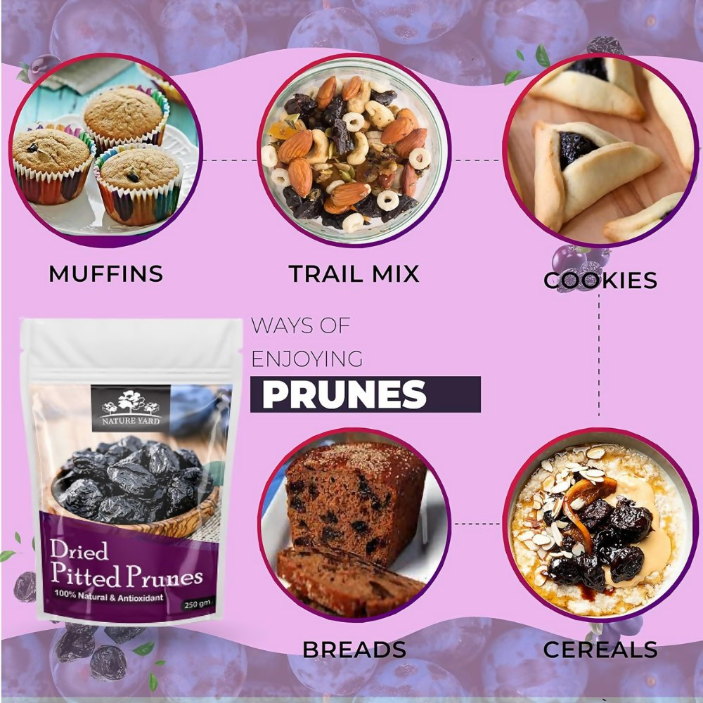 Nature Yard Organic Pitted Prunes Dry fruit | Grocsy