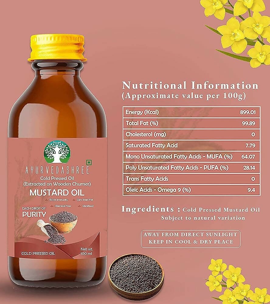 Ayurvedashree Cold Pressed Mustard Oil | Grocsy