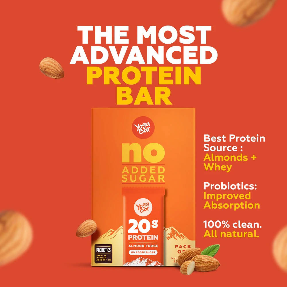 Yoga Bar Almond Fudge No Added Sugar Protein Bars | Grocsy