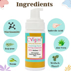 Vigini Natural Actives Foaming Face Toning Cleanser Face Wash for Men & Women | Grocsy