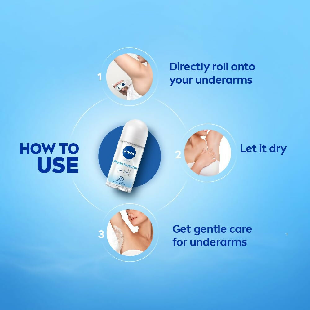 Nivea Fresh Natural Roll On 48 H Smooth & Beautiful Underarms For Women | Grocsy