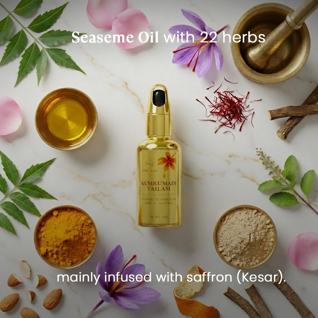 Milky Moon Kumkumadi Tailam Face Oil For Glowing Skin | Grocsy
