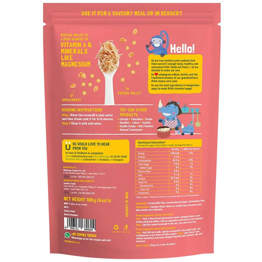 Slurrp Farm Foxtail Millet Vermicelli | Grocsy