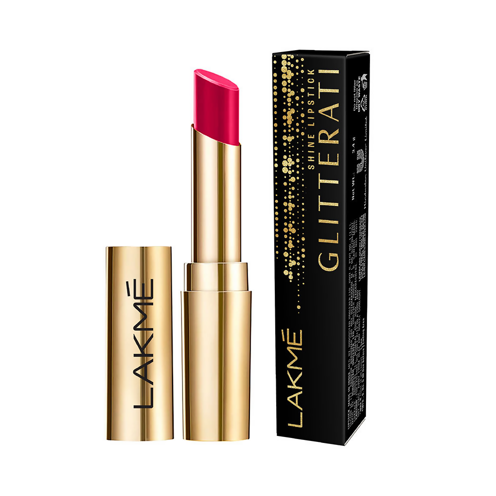 Lakme Glitterati Collection Shine Lipstick - Pink Rose | Grocsy