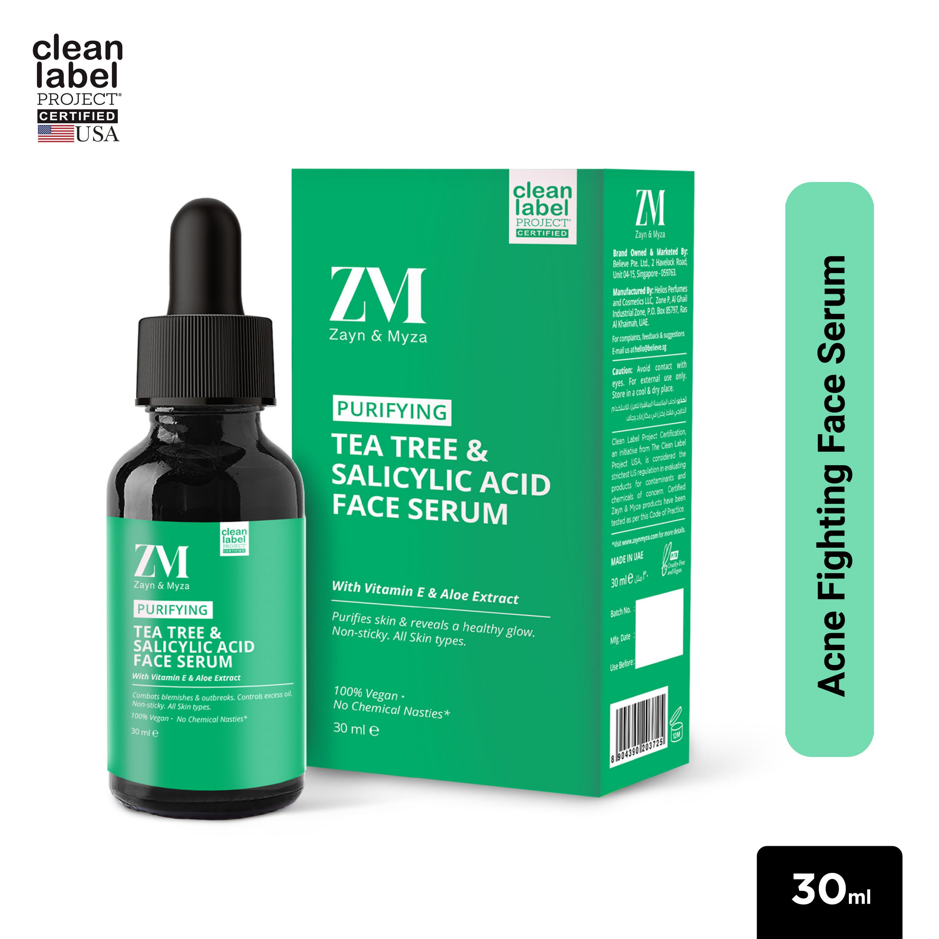 Zayn & Myza Tea Tree & Salicylic Acid Face Serum | Grocsy