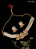 Mominos Fashion Johar Kamal Women's Golden Beads Pearls Gold-Polished Jewellery Set | Grocsy