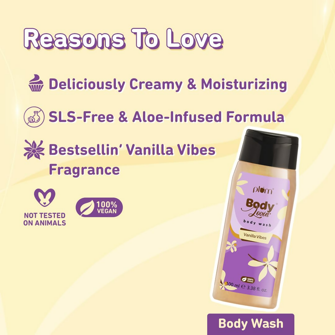 Plum BodyLovin' Vanilla Vibes Bath & Body Gift Set | Grocsy