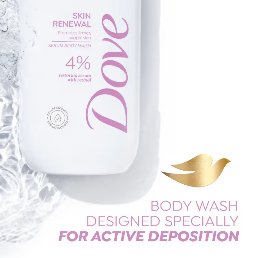 Dove 4% Restoring Serum With Retinol Skin Renewal Bodywash | Grocsy