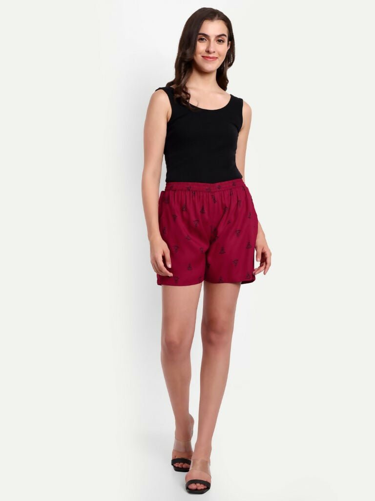Alvano Printed Red Boxer Shorts | Grocsy