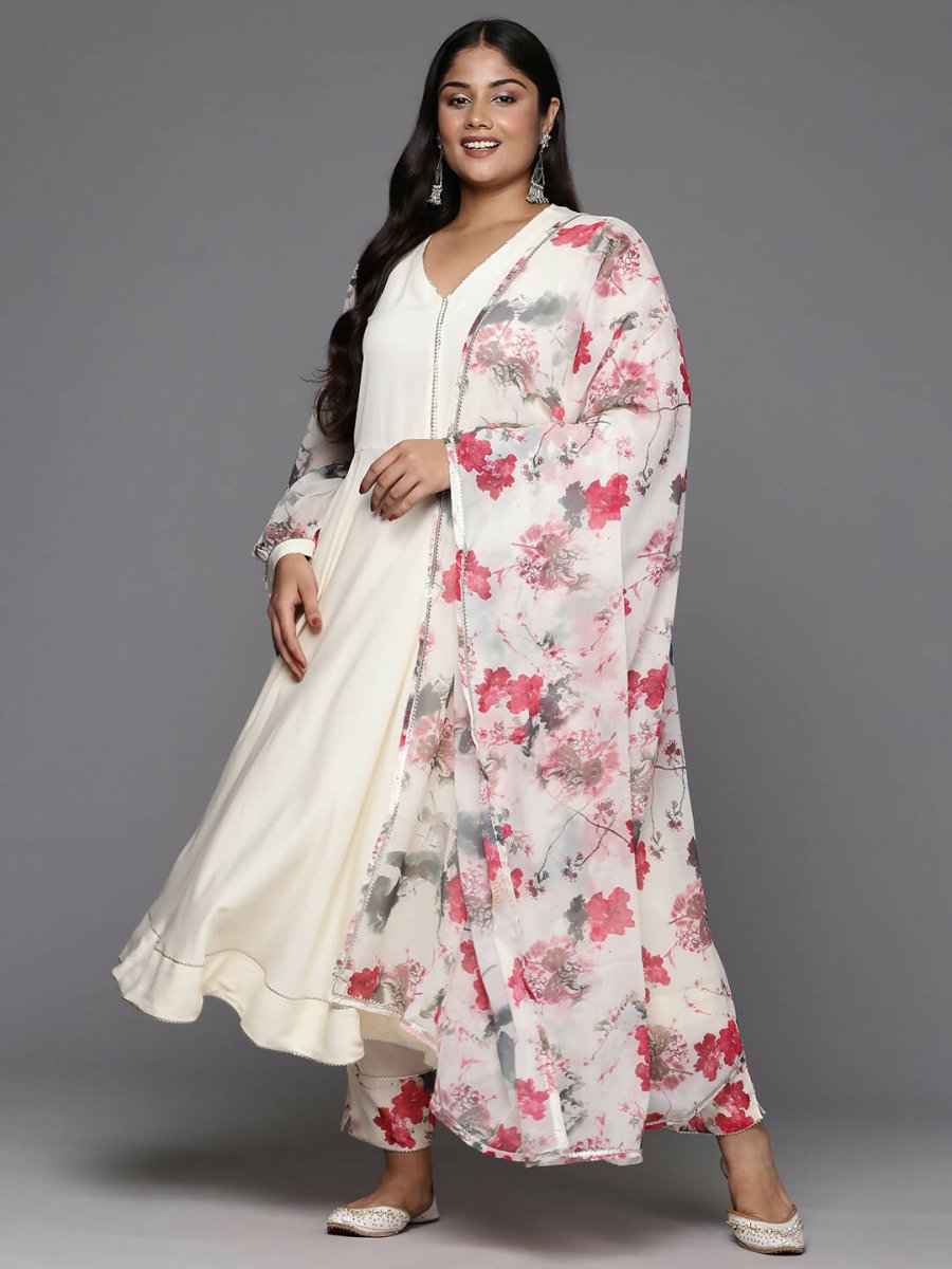 Ahalyaa Women's Traditional wear Kurta Set - Off White | Grocsy