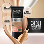 Faces Canada All In One Foundation with SPF 30 - Absolute Ivory 012 | Grocsy
