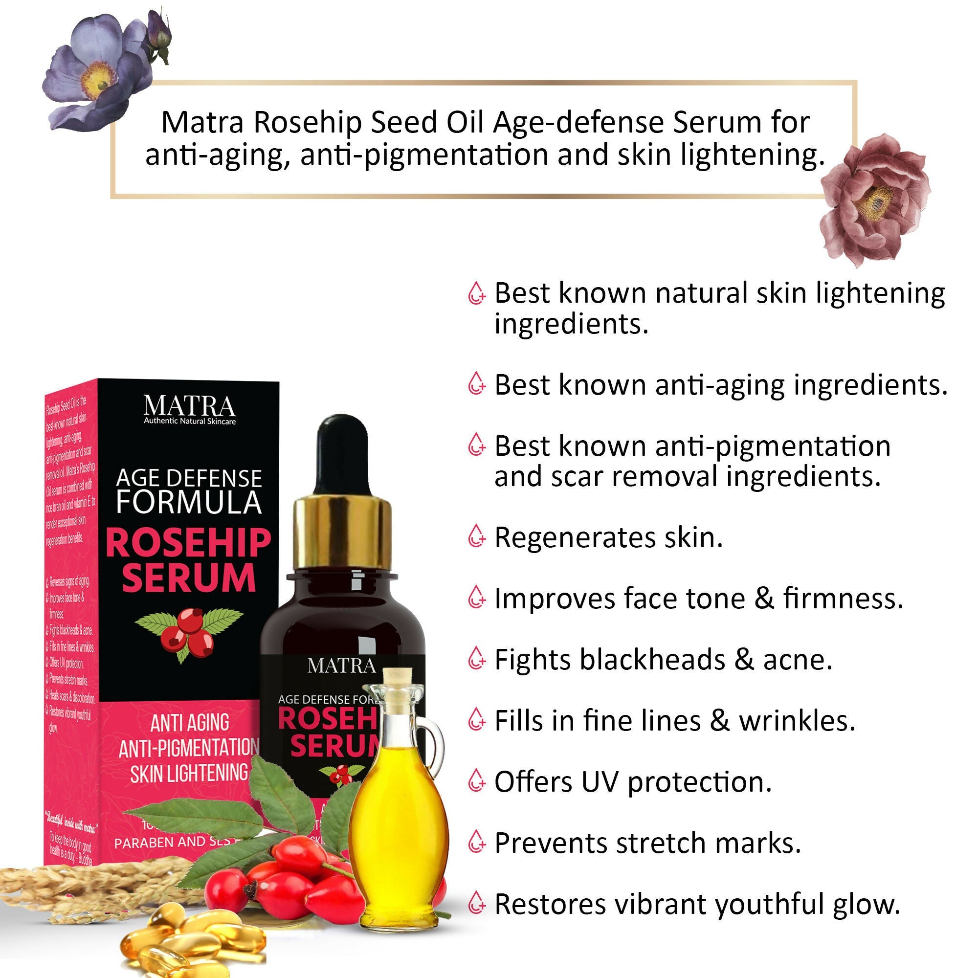 Matra Rosehip Anti Aging Serum Oil | Grocsy
