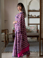 Suta Multi Color Checked Pure Cotton Saree | Grocsy