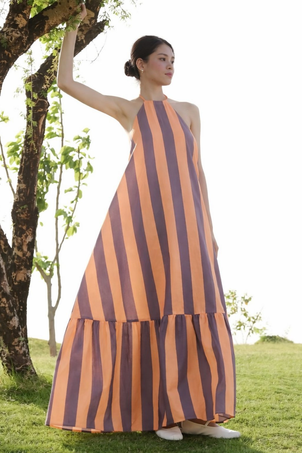 Aayaa Designer Printed Full Flared Gown - Multi Color | Grocsy