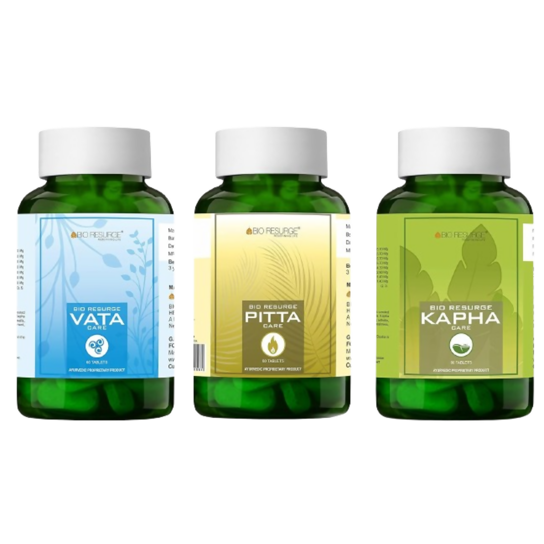Bio Resurge Life Pitta Vatta Kapha Tablets Combo | Grocsy