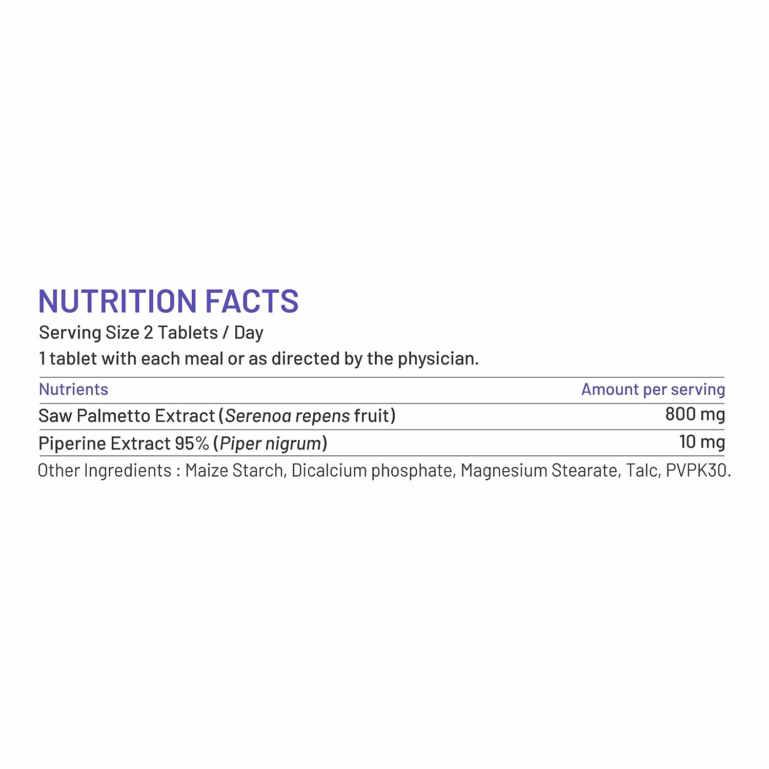 Bliss Welness Saw Palmetto Extract Tablets | Grocsy