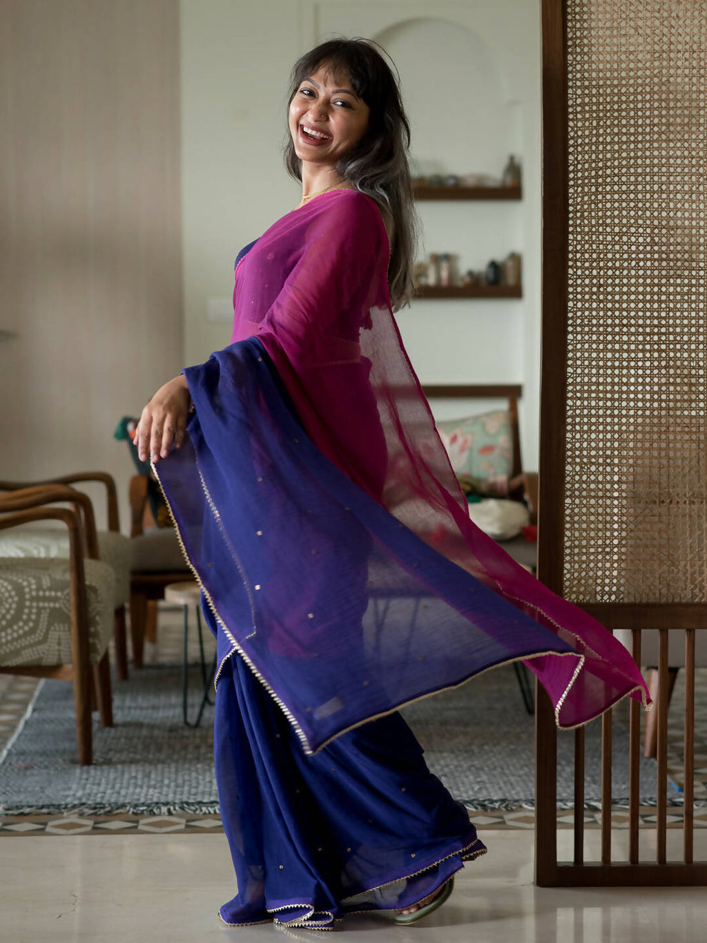 Suta Multi Color Woven Design Pure Cotton Saree | Grocsy