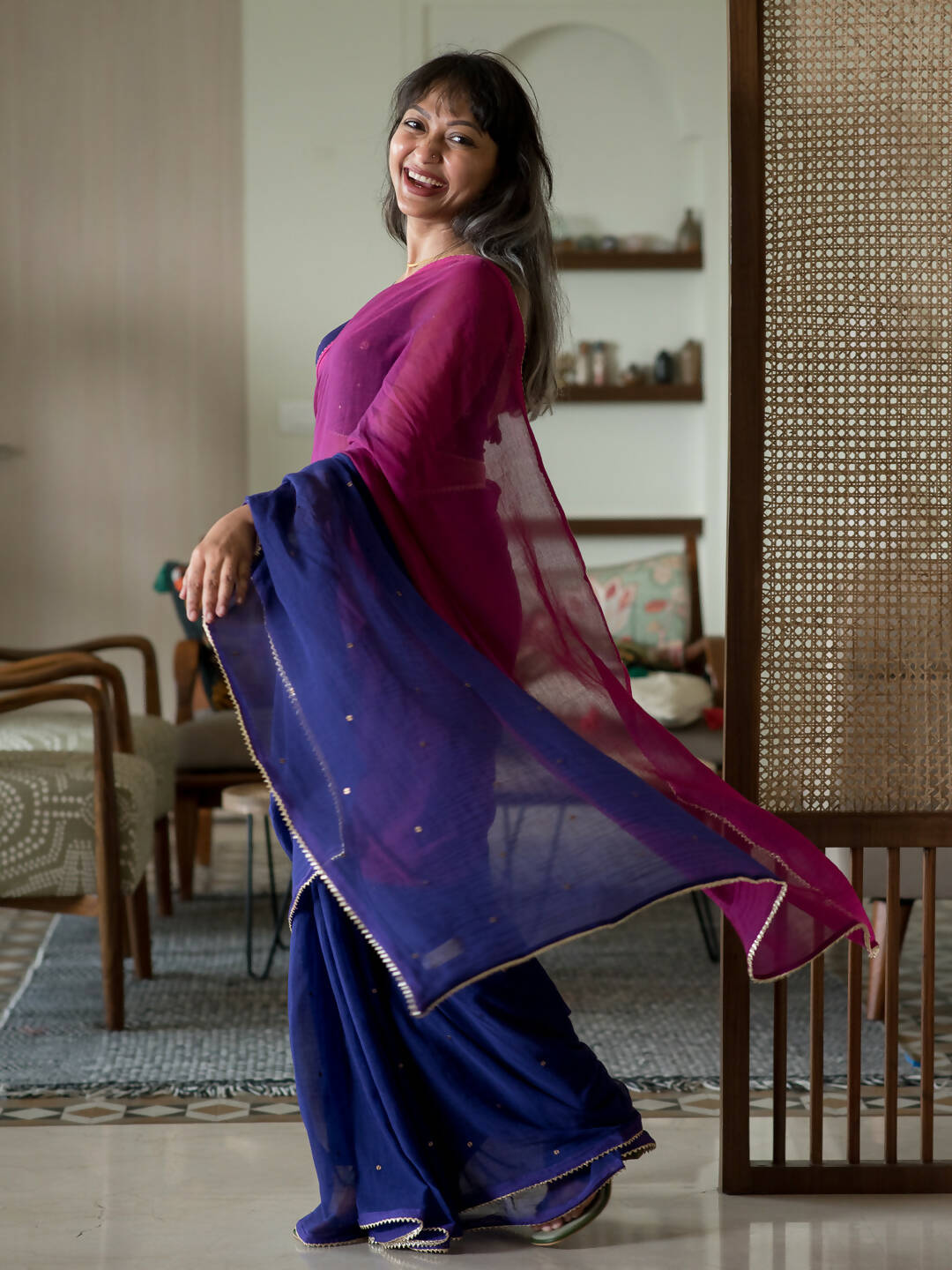 Suta Multi Color Woven Design Pure Cotton Saree | Grocsy