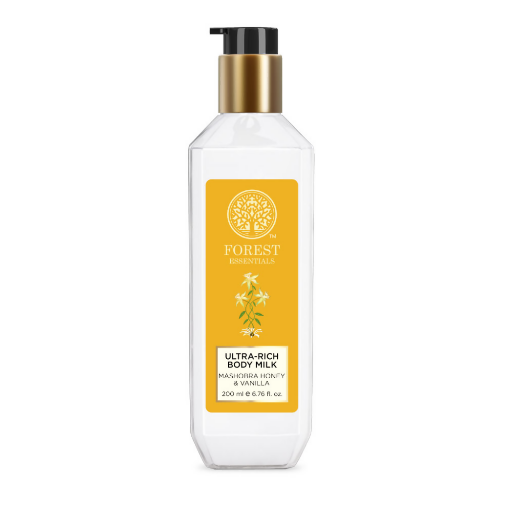 Forest Essentials Ultra Rich Body Milk Mashobra Honey & Vanilla Body Lotion | Grocsy