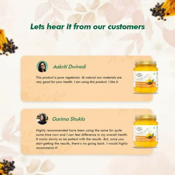 Farm Naturelle Mountain Turmeric Powder High Curcumin with Black Pepper | Grocsy