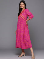 Ahalyaa Women's Traditional wear Lehnga Choli - Pink | Grocsy