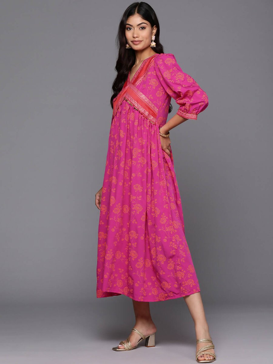 Ahalyaa Women's Traditional wear Lehnga Choli - Pink | Grocsy